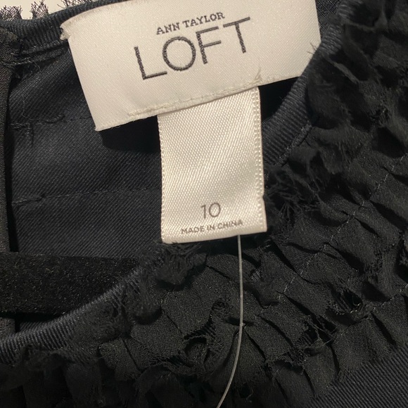 LOFT Black Sleeveless Maxi Dress with Textured Accents - Picture 10 of 11